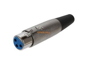 Cmple - 3Pin XLR Cable Female Microphone Plug Connector - Silver Cmple - 3Pin XLR Cable Female Microphone Plug Connector - Silver