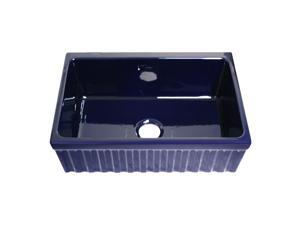 Sink w/ Front Apron &Decorative 2 1/2"Lip One Side & 2"Lip On Other WHQ330-Blue Sink w/ Front Apron &Decorative 2 1/2"Lip One Side & 2"Lip On Other WHQ330-Blue