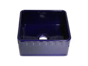 Whitehaus Sink W/ An Athinahaus F.Apron 1 Side, Fluted F.Apron Opp Side WHFLATN2018-Blue Whitehaus Sink W/ An Athinahaus F.Apron 1 Side, Fluted F.Apron Opp Side WHFLATN2018-Blue