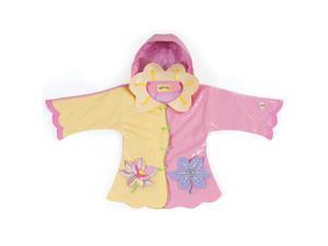 Kidorable Kids Children Outwear Yellow/Pink Lotus PU Coats Size 3T Kidorable Kids Children Outwear Yellow/Pink Lotus PU Coats Size 3T