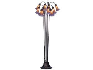 Meyda Home Indoor Decorative 60"H Amber/Purple Pond Lily 12 Lt Floor Lamp Meyda Home Indoor Decorative 60"H Amber/Purple Pond Lily 12 Lt Floor Lamp