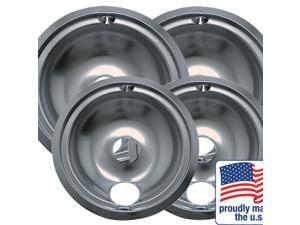 Range Kleen Drip Bowl Chrome 2 Small / 6" And 2 Large / 8", 4 Pack -119204XN Range Kleen Drip Bowl Chrome 2 Small / 6" And 2 Large / 8", 4 Pack -119204XN