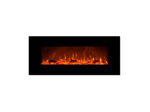 Moda Flame Houston 50 Inch Electric Wall Mounted Fireplace Black Moda Flame Houston 50 Inch Electric Wall Mounted Fireplace Black