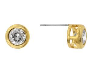 Gold Bezel Stud Earrings Gold Bezel Stud Earrings