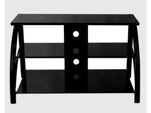 Stilletto TV Stand Black/Black Glass-60625 Stilletto TV Stand Black/Black Glass-60625