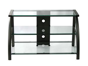 Stilletto TV Stand Black/Black Glass-60626 Stilletto TV Stand Black/Black Glass-60626