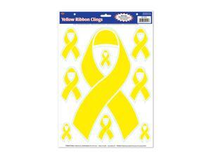 Beistle Yellow Ribbon Clings 12" x 17" Sheet (9/Count) Beistle Yellow Ribbon Clings 12" x 17" Sheet (9/Count)
