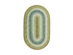 Home Spice Décor Cotton Braided Rugs Oval Seascape 2.5'x9' Home Spice Décor Cotton Braided Rugs Oval Seascape 2.5'x9'