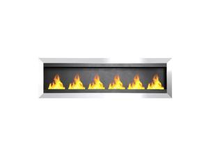 Moda Flame Verrazano Wall Mounted Ethanol Fireplace in Stainless Steel Moda Flame Verrazano Wall Mounted Ethanol Fireplace in Stainless Steel
