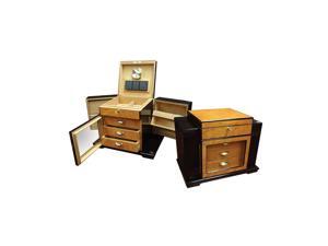 Prestige Import group 200 Ct. High Gloss Lacquer Humidor with Side Storage Prestige Import group 200 Ct. High Gloss Lacquer Humidor with Side Storage