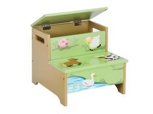 Guidecraft Kids Indoor Playschool Farm Friends Storage Step-Up Guidecraft Kids Indoor Playschool Farm Friends Storage Step-Up