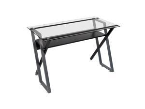Studio Designs Colorado Desk Black/Silver/Clear Glass Studio Designs Colorado Desk Black/Silver/Clear Glass