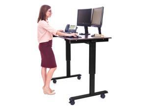 Luxor Stande 48" Electric Standing Desk - Black Frame with Dark Walnut Top Luxor Stande 48" Electric Standing Desk - Black Frame with Dark Walnut Top