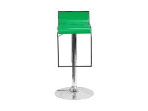 Flash Furniture Contemporary Green Plastic Adjustable Height Barstool with Chrome Drop Frame Flash Furniture Contemporary Green Plastic Adjustable Height Barstool with Chrome Drop Frame