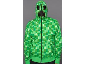 Premium Adult Minecraft Creeper Zip-Up Hoodie - Large Premium Adult Minecraft Creeper Zip-Up Hoodie - Large