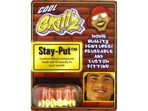 Grillz Gold Fake Teeth - Pimp Costumes Grillz Gold Fake Teeth - Pimp Costumes