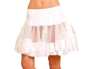 White Petticoat With Satin Trim - Crinolines and Slips White Petticoat With Satin Trim - Crinolines and Slips