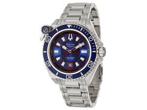 Bulova 98B168 Stainless Steel Case and Bracelet Precisionist Blue Dial Ratchet Bezel with Lock Bulova 98B168 Stainless Steel Case and Bracelet Precisionist Blue Dial Ratchet Bezel with Lock