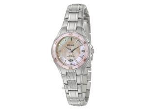 Pulsar PXT899 Women's Quartz Stainless Steel Analog Watch with Pink Dial Pulsar PXT899 Women's Quartz Stainless Steel Analog Watch with Pink Dial