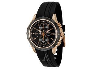 Seiko SNAF14 Coutura Rose Gold Stainless Steel Case Alarm Chronograph Black Dial Rubber Strap Seiko SNAF14 Coutura Rose Gold Stainless Steel Case Alarm Chronograph Black Dial Rubber Strap