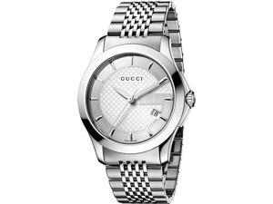 Gucci G Timeless Mens Stainless Steel Bracelet Watch YA126401 Gucci G Timeless Mens Stainless Steel Bracelet Watch YA126401