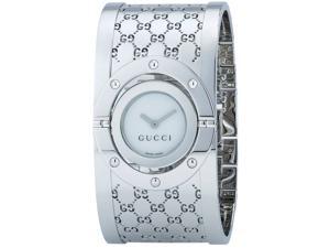 Gucci Ladies Series 112 Twirl Bangle Style Wide White Dial Watch YA112413 Gucci Ladies Series 112 Twirl Bangle Style Wide White Dial Watch YA112413