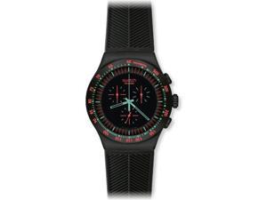 Swatch Men's Irony Chronograph Black Dial Black Rubber Swatch Men's Irony Chronograph Black Dial Black Rubber