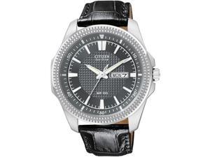 Citizen Eco-Drive WR100 Leather Charcoal Dial Men's watch #BM8490-06H Citizen Eco-Drive WR100 Leather Charcoal Dial Men's watch #BM8490-06H