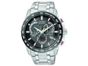 Citizen Eco Drive Black Dial Chronograph Stainless Steel Mens Watch AT4008-51E Citizen Eco Drive Black Dial Chronograph Stainless Steel Mens Watch AT4008-51E