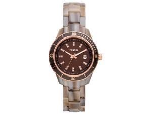 Fossil Stella Mini Brown Dial Alpine Horn Plastic Ladies Watch ES3094 Fossil Stella Mini Brown Dial Alpine Horn Plastic Ladies Watch ES3094