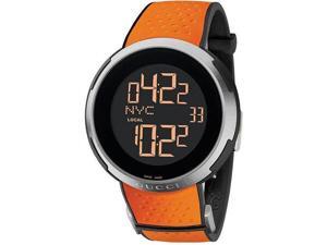 Gucci I-Gucci Sport XXL Digital Black Dial Orange Rubber Mens Watch YA114104 Gucci I-Gucci Sport XXL Digital Black Dial Orange Rubber Mens Watch YA114104