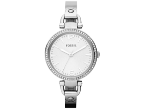 Fossil Georgia Glitz Silver Dial Stainless Steel Bangle Ladies Watch ES3225 Fossil Georgia Glitz Silver Dial Stainless Steel Bangle Ladies Watch ES3225
