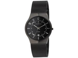Skagen Black Dial Titanium Mesh Mens Watch 233XLTMB Skagen Black Dial Titanium Mesh Mens Watch 233XLTMB
