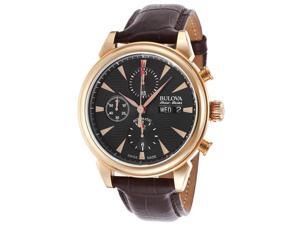 Bulova AccuSwiss Gemini Leather Automatic Chronograph Mens Watch 64C105 Bulova AccuSwiss Gemini Leather Automatic Chronograph Mens Watch 64C105
