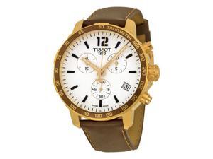 Tissot Quickster Nato Brown Leather Chronograph Ladies Watch T0954173603702 Tissot Quickster Nato Brown Leather Chronograph Ladies Watch T0954173603702