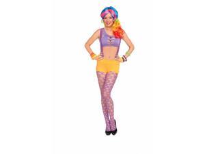Club Candy Wide Fishnet Pantyhose Costume Hosiery Adult: Purple Club Candy Wide Fishnet Pantyhose Costume Hosiery Adult: Purple