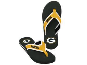 Green Bay Packers NFL Mens Team Color Contour Flip Flops Medium (8-9) Green Bay Packers NFL Mens Team Color Contour Flip Flops Medium (8-9)