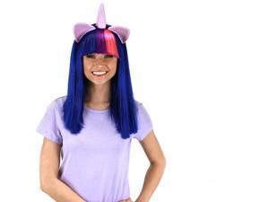 My Little Pony Twilight Sparkle Adult Costume Wig W/Ears & Horn My Little Pony Twilight Sparkle Adult Costume Wig W/Ears & Horn