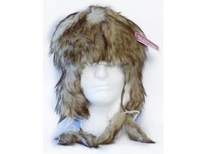 Arctic Fur Costume Hat Black/Tan Arctic Fur Costume Hat Black/Tan