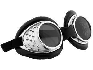 Radioactive Silver/Black Aviator Costume Goggles Radioactive Silver/Black Aviator Costume Goggles