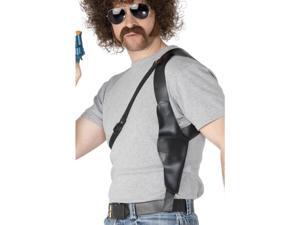 Black Leather Gun Shoulder Adult Costume Holster Prop Black Leather Gun Shoulder Adult Costume Holster Prop