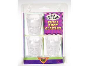3-Piece Glow In The Dark Skull Shot Glasses Halloween Party Ware One Size 3-Piece Glow In The Dark Skull Shot Glasses Halloween Party Ware One Size