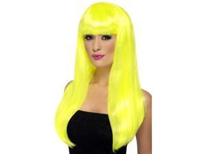Babelicious Long Costume Wig Adult: Neon Yellow One Size Babelicious Long Costume Wig Adult: Neon Yellow One Size