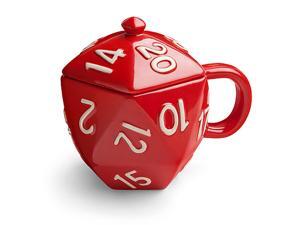Critical Hit D20 12 oz Ceramic Mug w/ Lid Critical Hit D20 12 oz Ceramic Mug w/ Lid