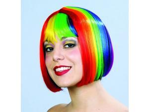 Rainbow Pride Multi Color Costume Bob Wig One Size Rainbow Pride Multi Color Costume Bob Wig One Size