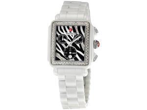 Michele Deco White Ceramic Zebra Dial Ladies Watch MWW06F000010 Michele Deco White Ceramic Zebra Dial Ladies Watch MWW06F000010