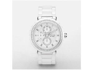Fossil Ceramic Multifunction White Mother-of-Pearl Dial Women's Watch #CE1008 Fossil Ceramic Multifunction White Mother-of-Pearl Dial Women's Watch #CE1008