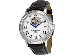 Raymond Weil Maestro White Dial Black Leather Mens Watch 2827-STC-00659 Raymond Weil Maestro White Dial Black Leather Mens Watch 2827-STC-00659