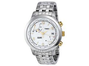 Timex Intelligent World Time White Dial Stainless Steel Mens Watch T2N613 Timex Intelligent World Time White Dial Stainless Steel Mens Watch T2N613