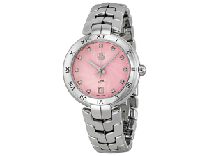 Tag Heuer Link Diamond Pink Guilloche Dial Steel Ladies Watch WAT1313.BA0956 Tag Heuer Link Diamond Pink Guilloche Dial Steel Ladies Watch WAT1313.BA0956
